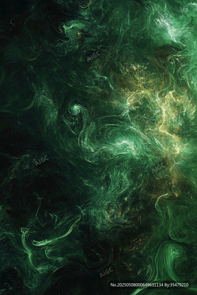 夢幻綠調(diào)星云抽象背景圖