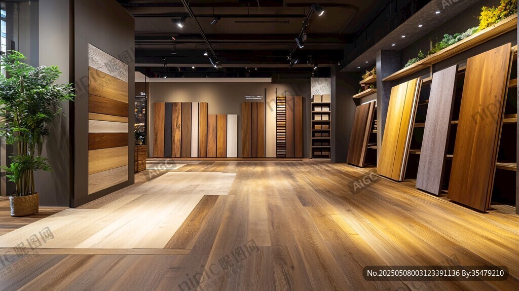 時尚木地板展廳展示空間