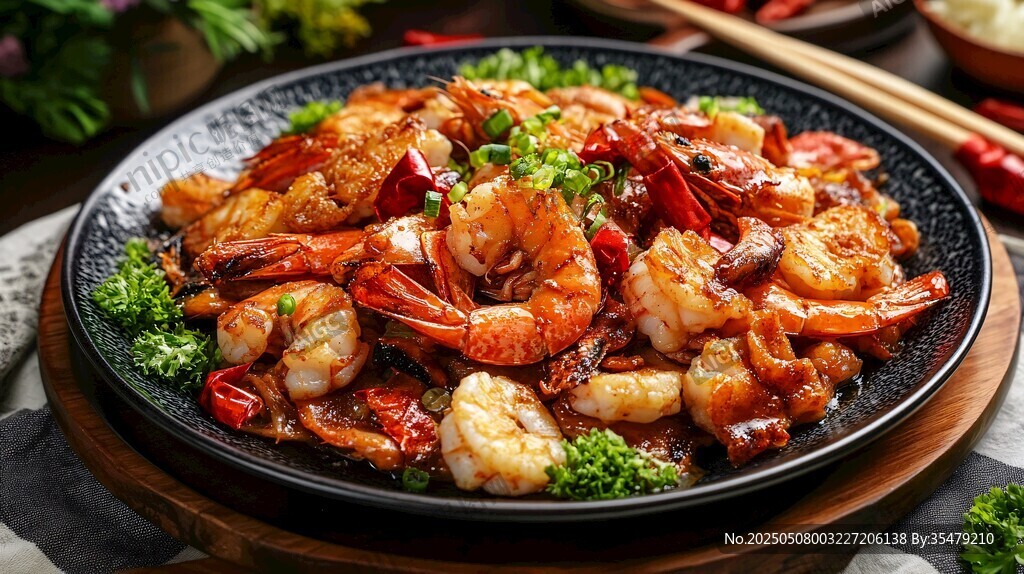 香辣美味鐵板蝦