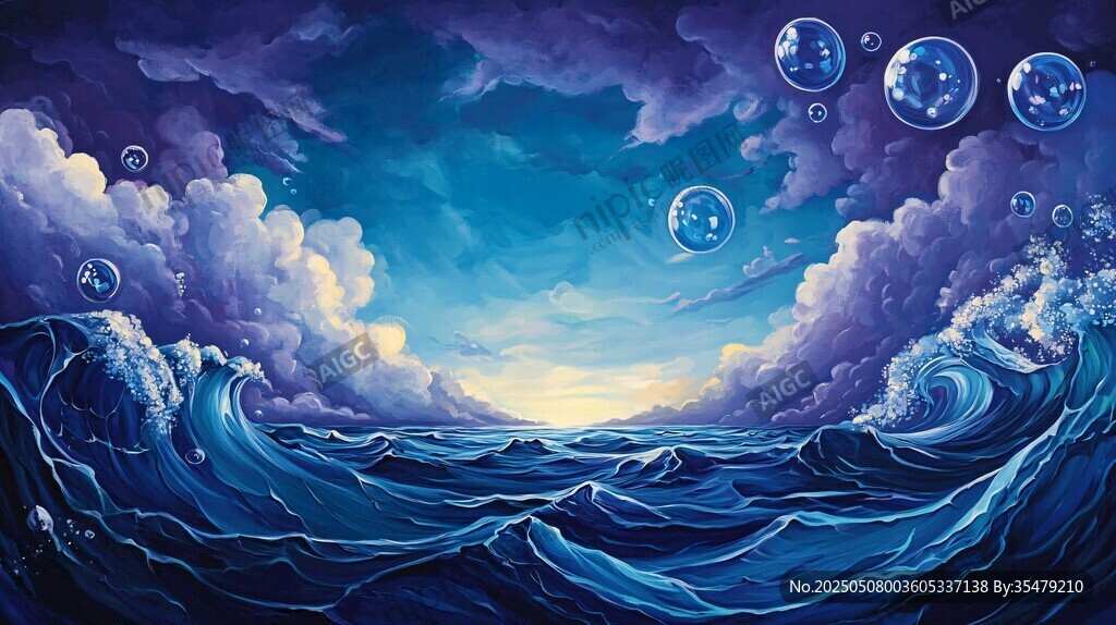 夢幻海洋與氣泡奇幻景象