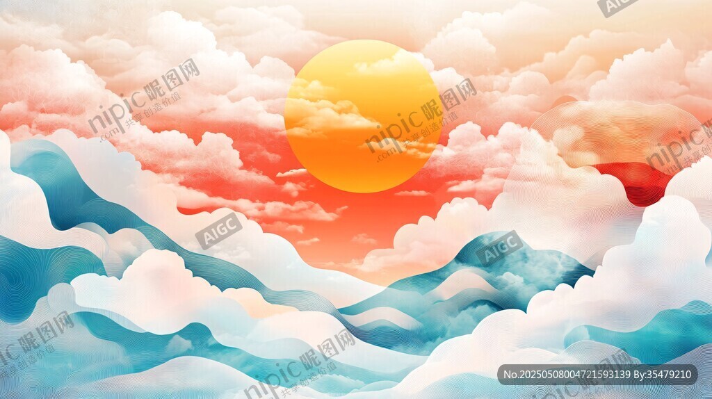 夢(mèng)幻云海間的絢爛日出