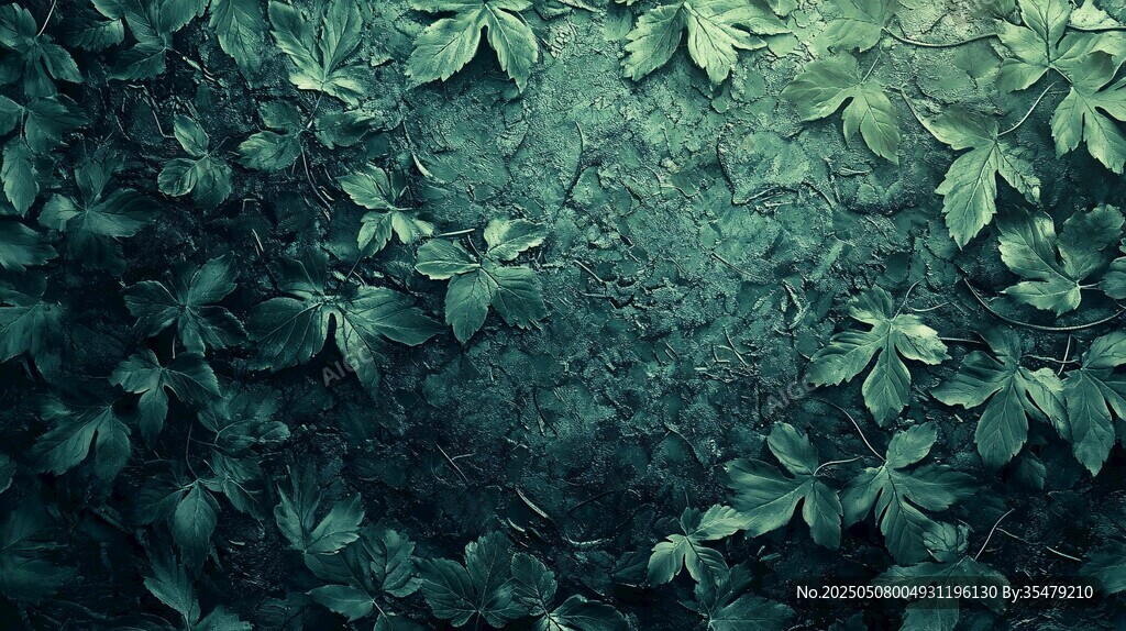 綠葉覆蓋的自然紋理背景