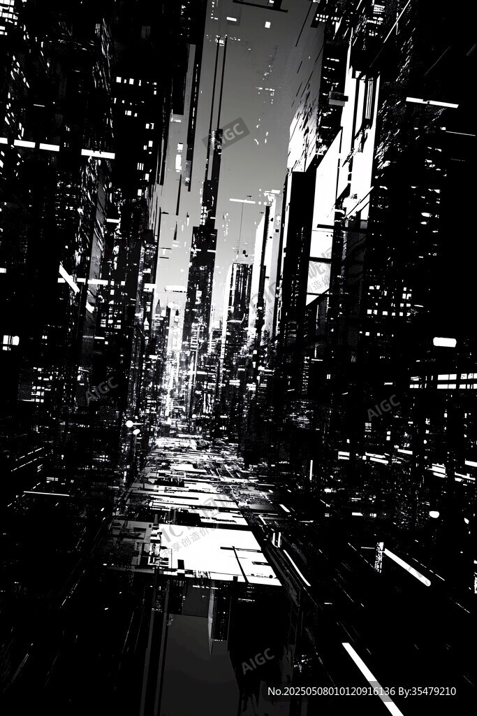 未來都市夜景