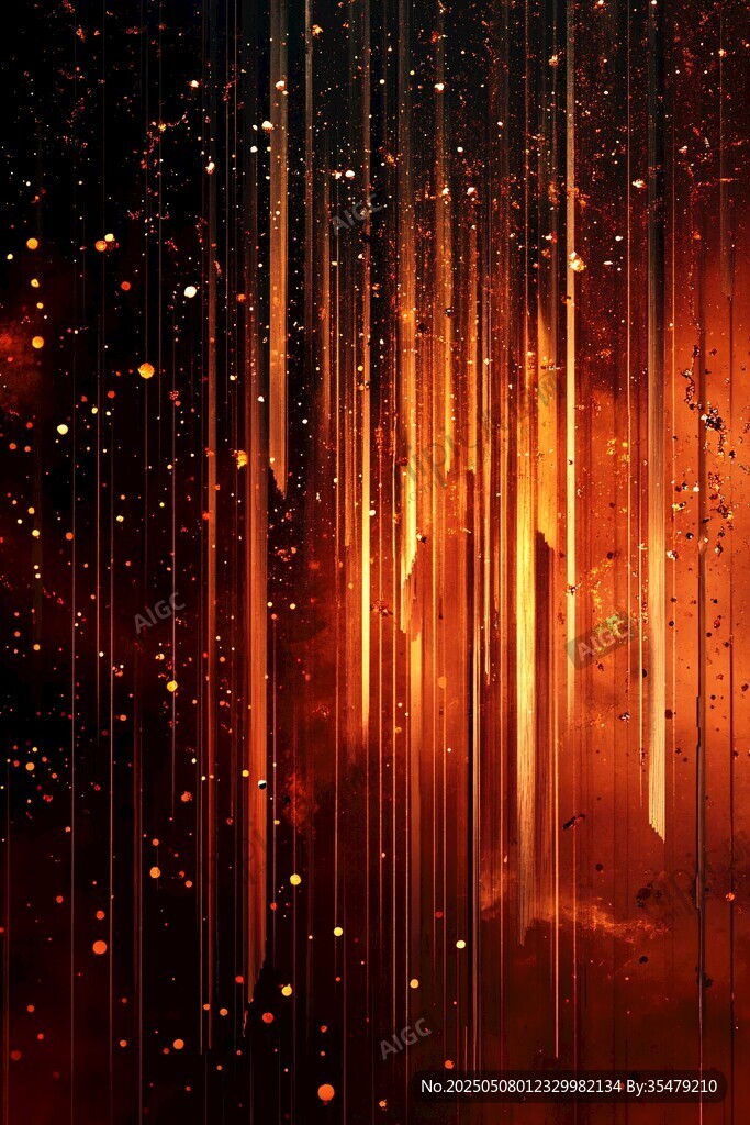 夢幻橙色光線宇宙背景