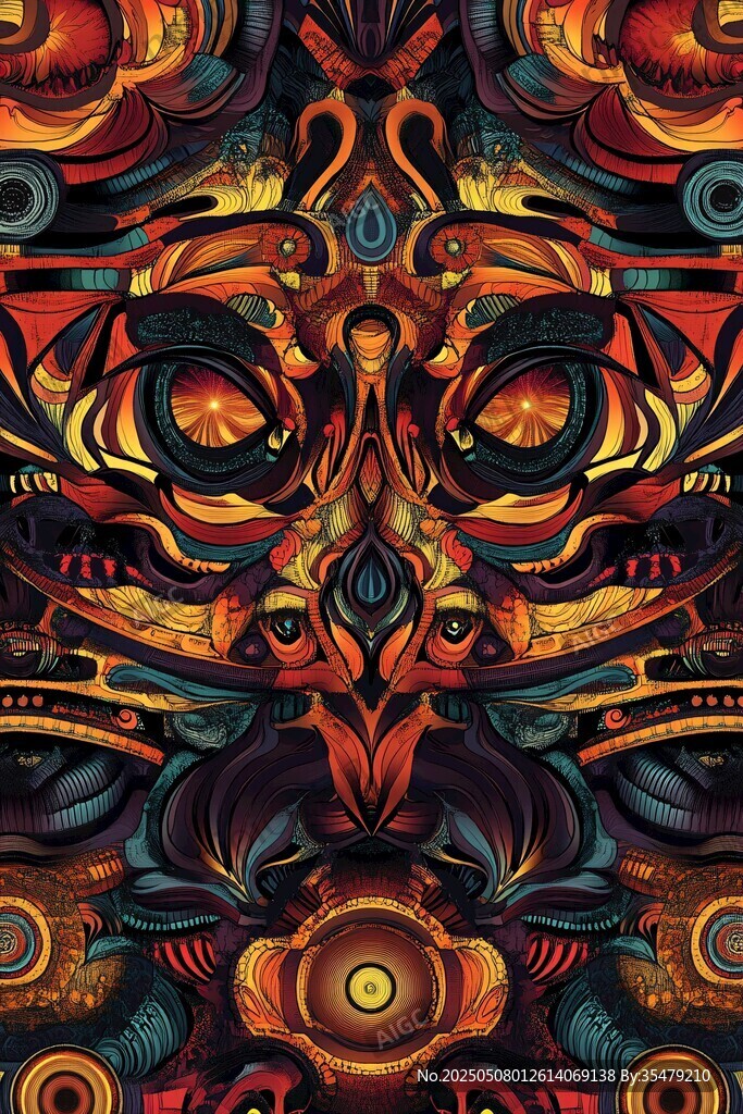 神秘炫彩圖騰風(fēng)格藝術(shù)圖案