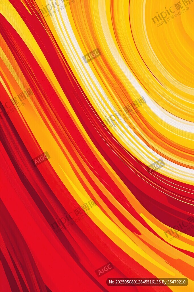 動感紅黃漸變線條背景圖