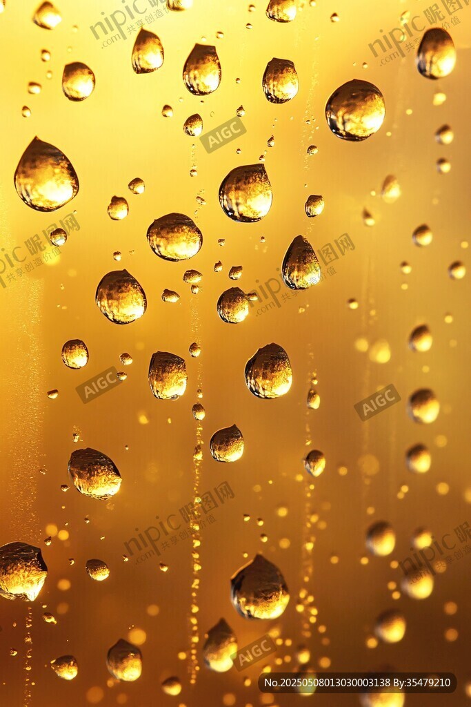 金色水珠 夢(mèng)幻般的視覺(jué)盛宴