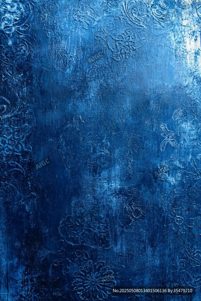 深藍(lán)色紋理花紋背景圖