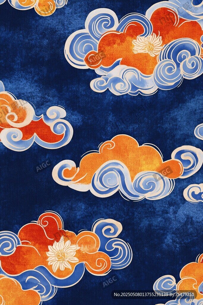 中式祥云圖案設計