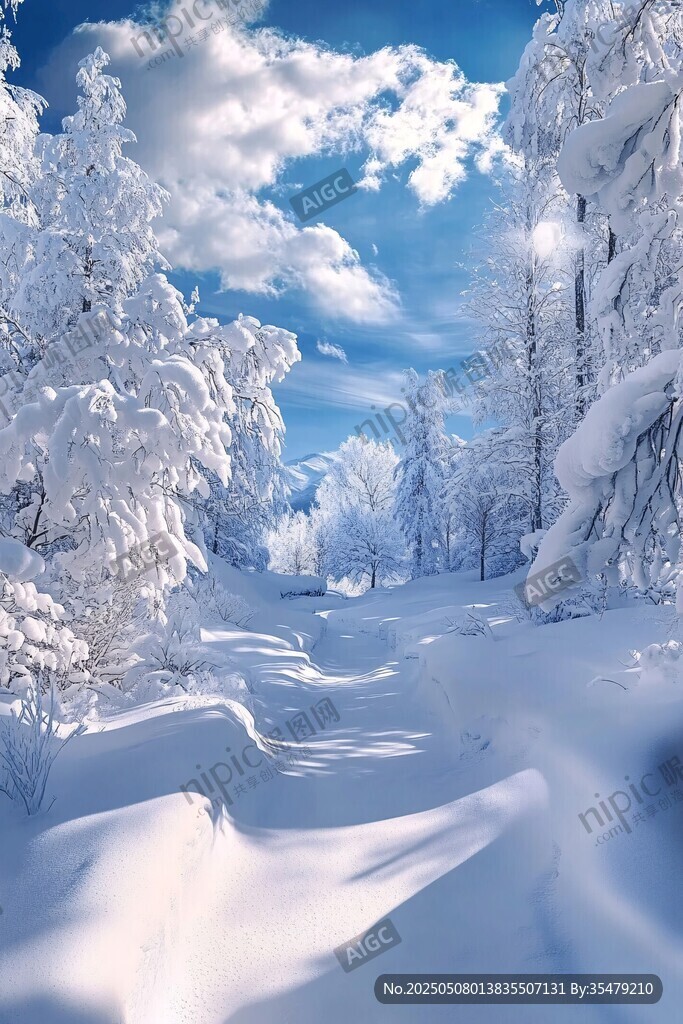 冬日雪林美景