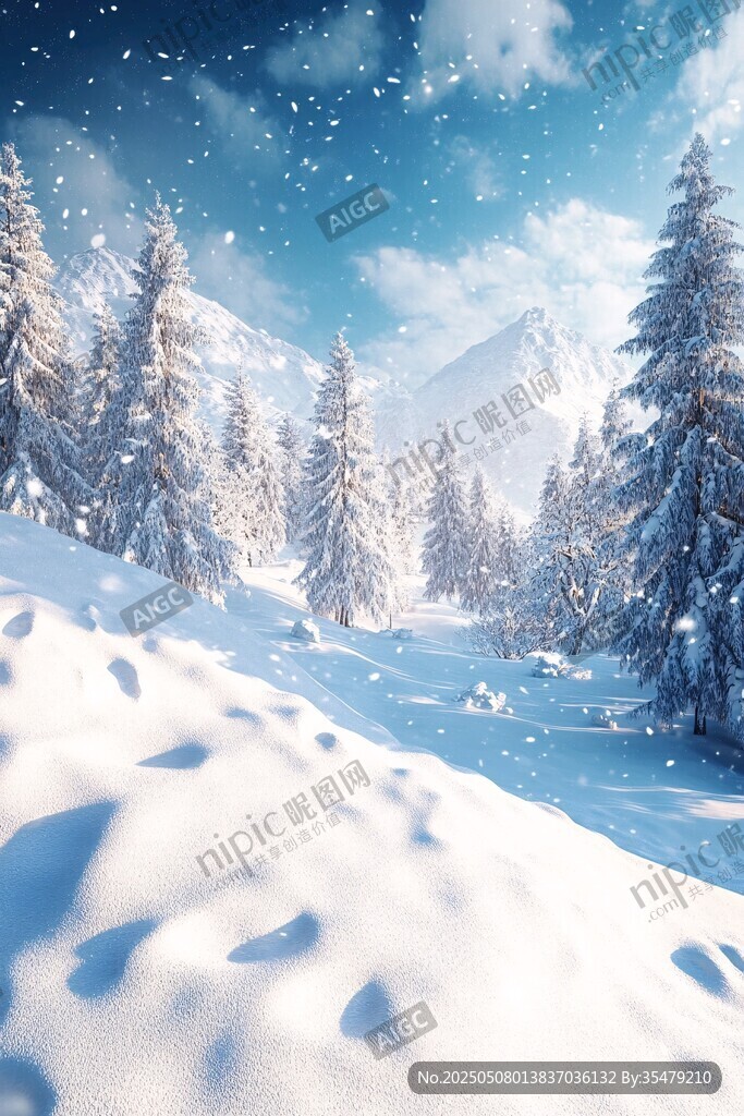 冬日雪林美景