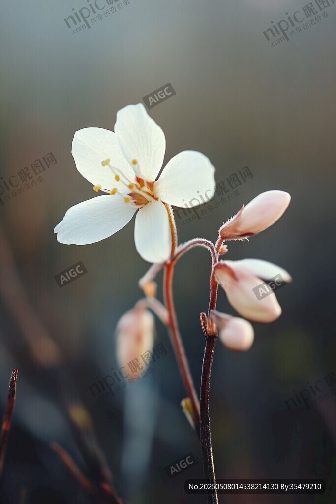純潔小白花綻放之美