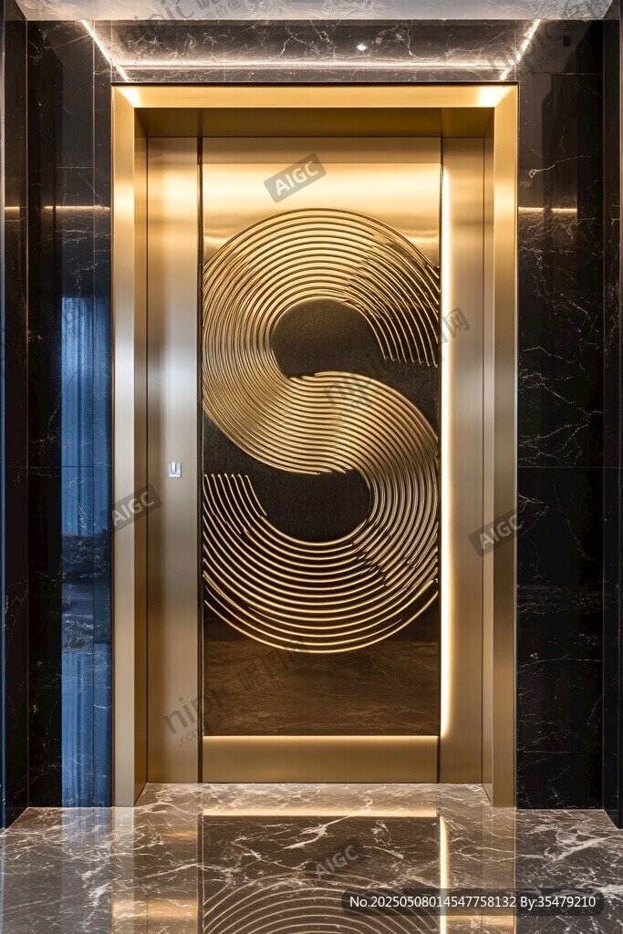 奢華金飾電梯門設(shè)計(jì)展示