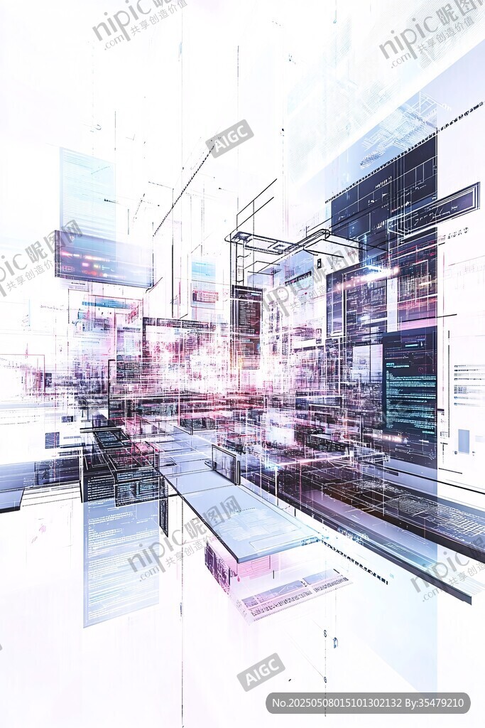 未來(lái)科技感的虛擬空間場(chǎng)景