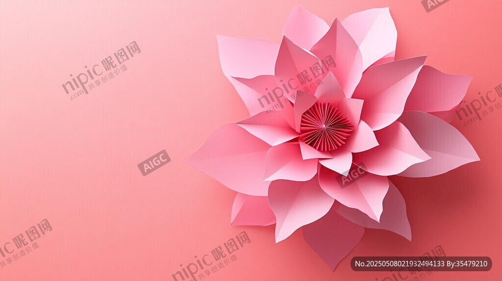 粉色折紙蓮花 唯美藝術(shù)風(fēng)