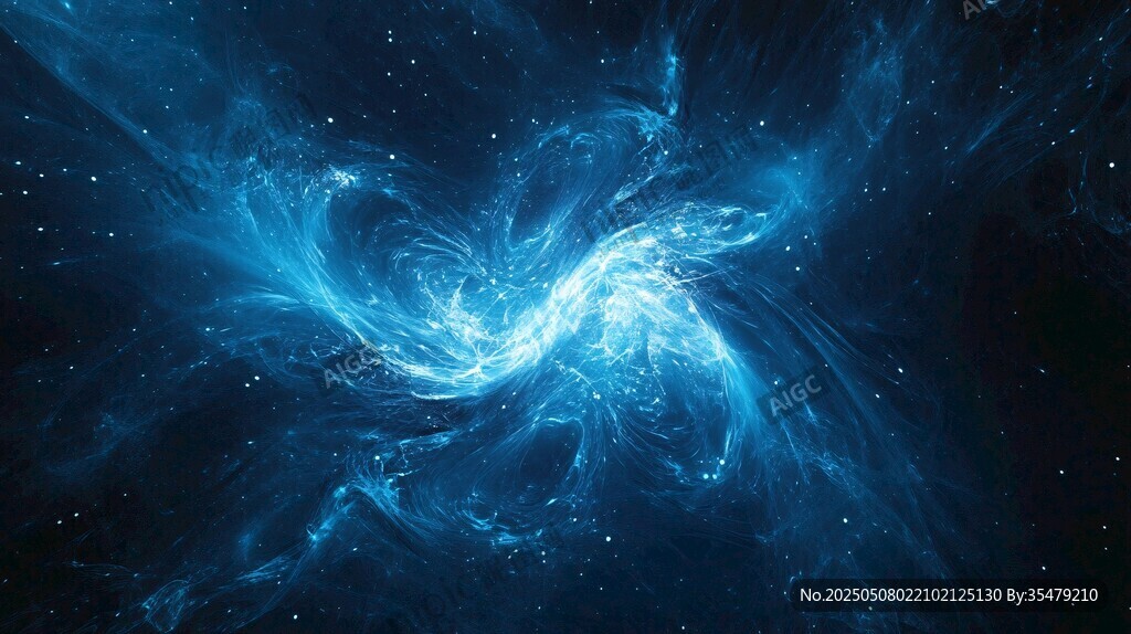 夢幻藍色宇宙星云漩渦