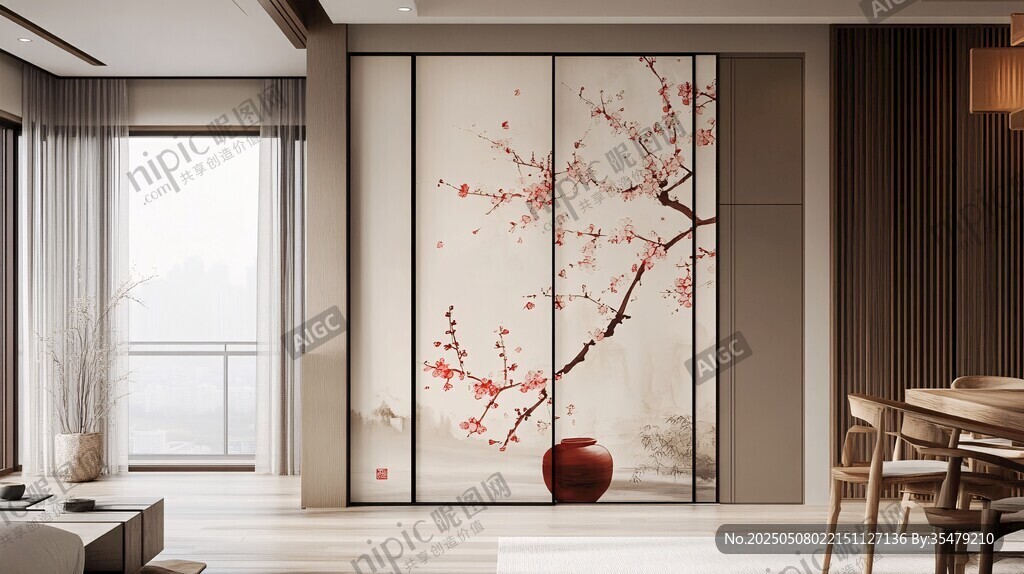 中式雅致客廳之屏風(fēng)美景
