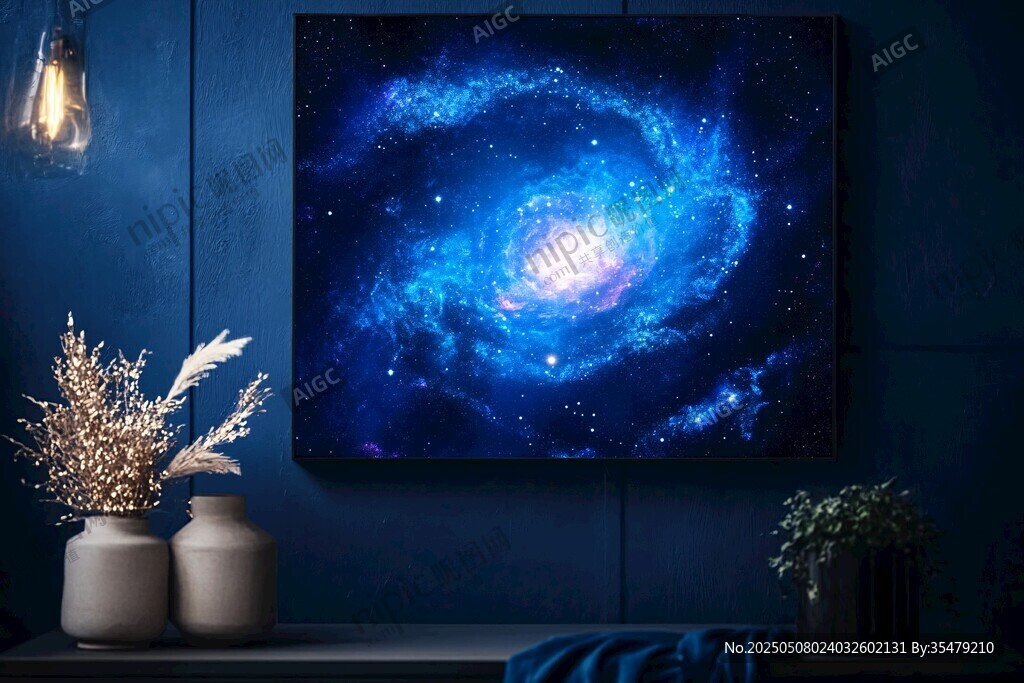 夢幻星空掛畫裝飾室內(nèi)空間