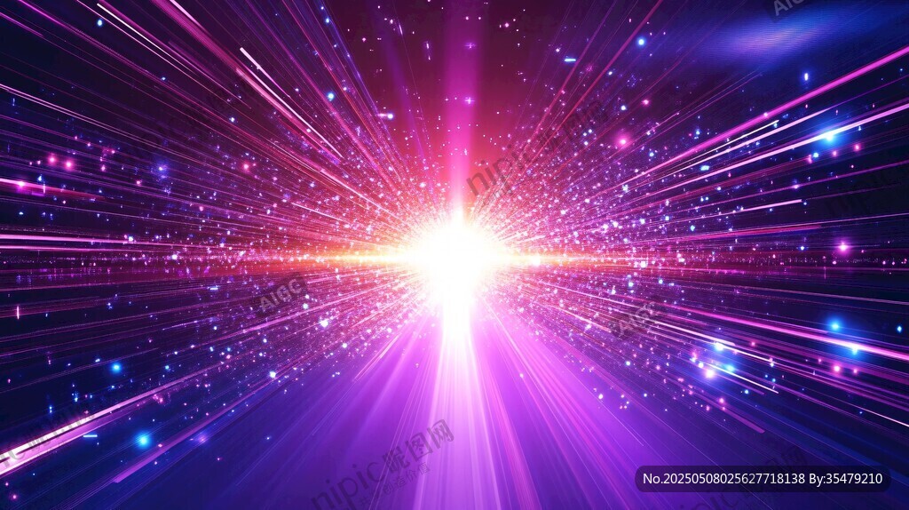 炫彩星芒光線背景圖