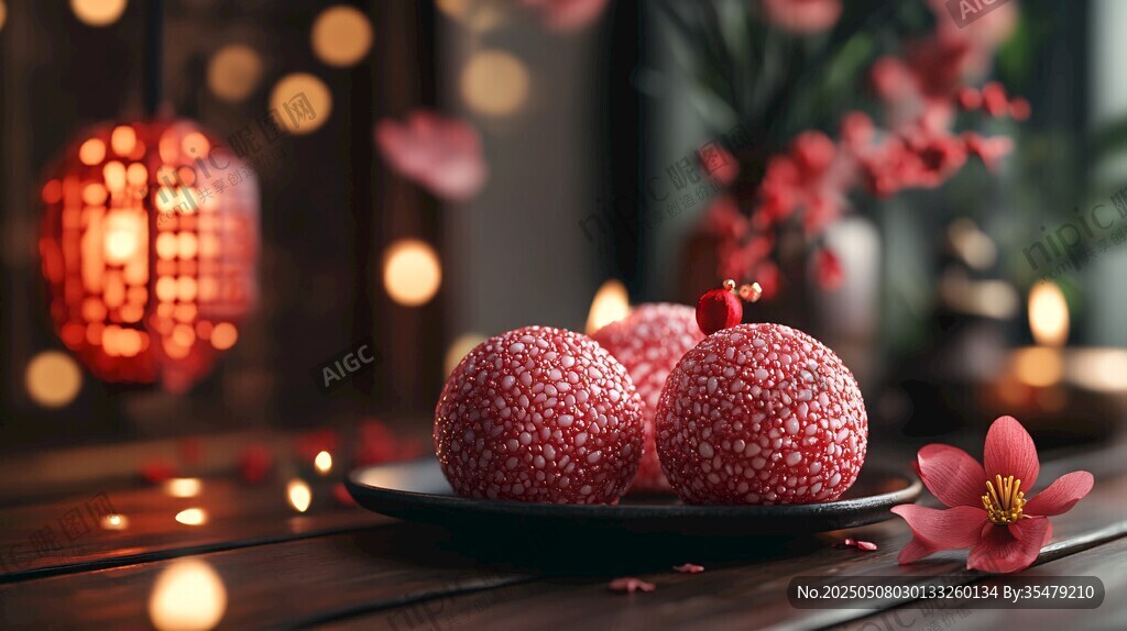 中式節慶甜蜜紅果擺飾