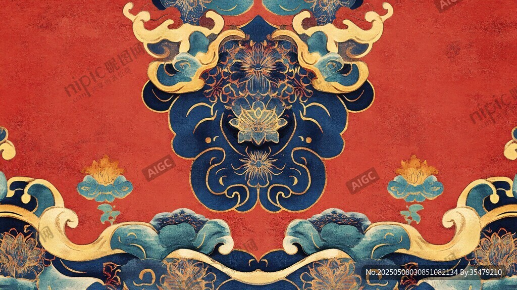 中式傳統華麗吉祥紋飾圖案