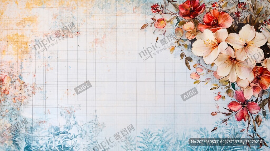 花卉網(wǎng)格背景圖
