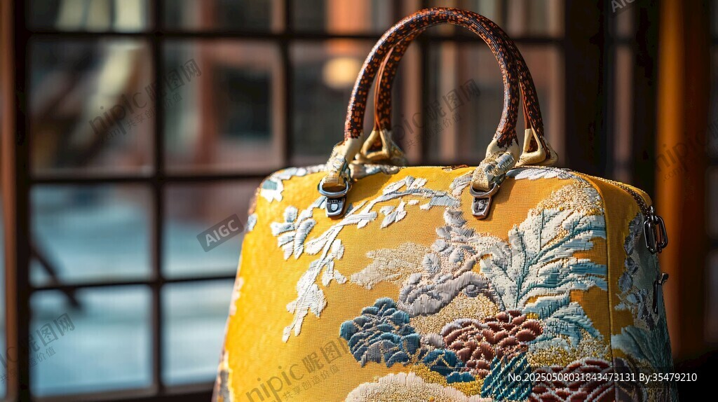 中式刺繡手提包 古韻典雅