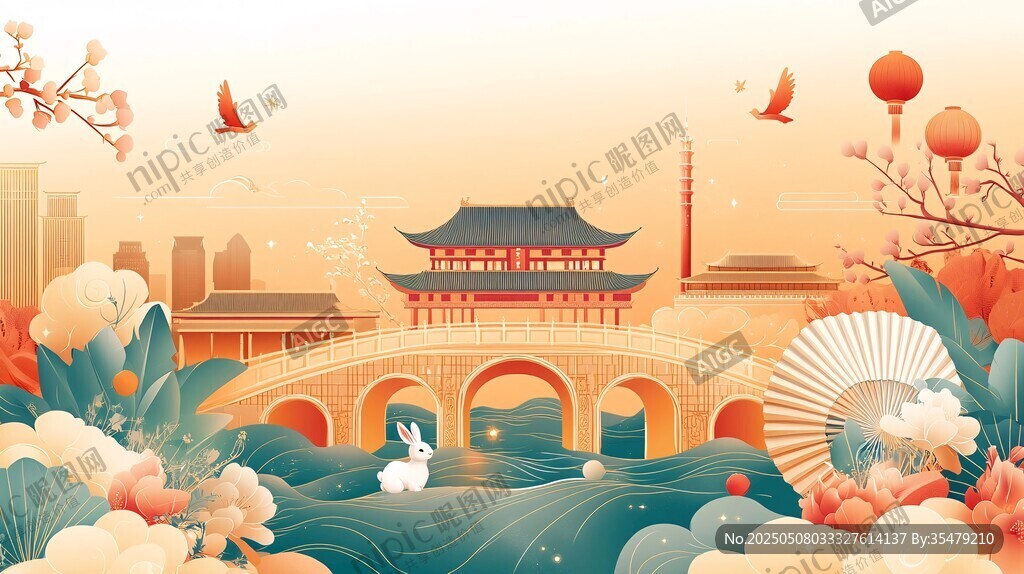 古風(fēng)城市美景繪傳統(tǒng)韻味