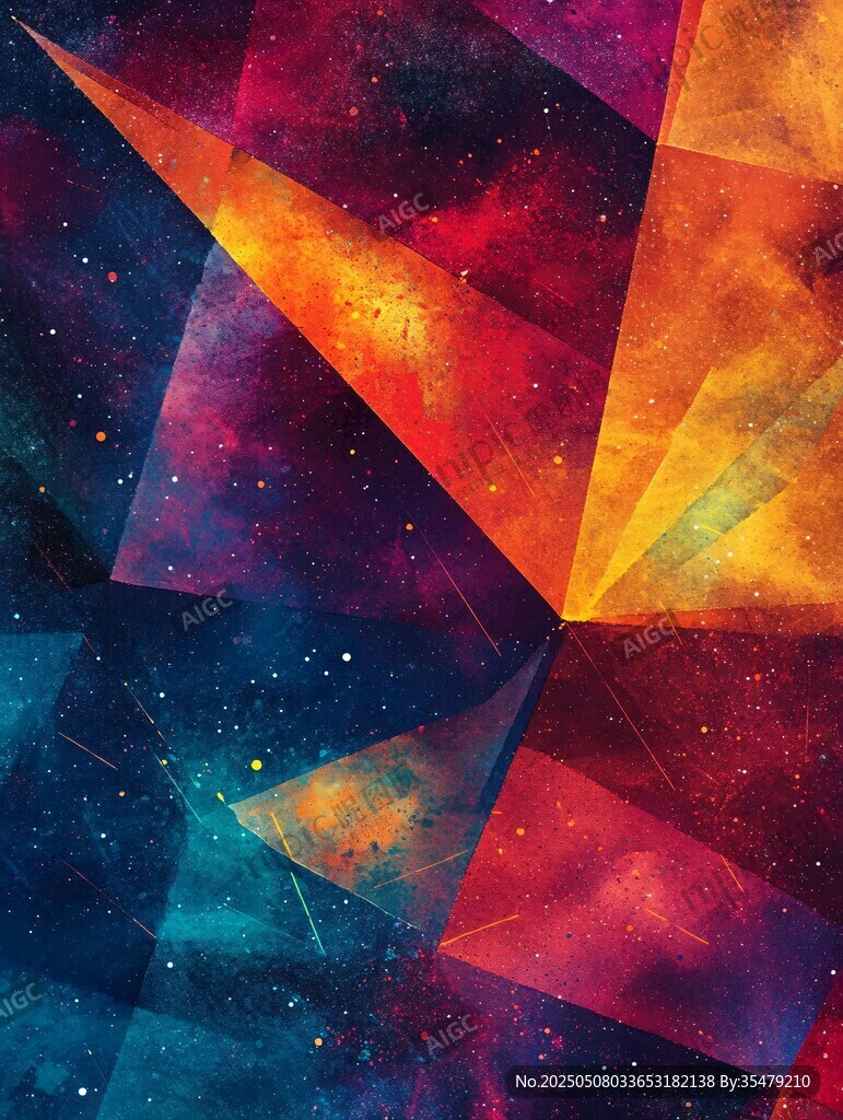 夢(mèng)幻幾何星空抽象背景圖