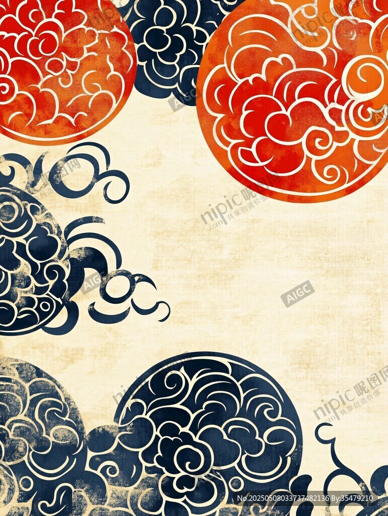 中式傳統(tǒng)云紋裝飾圖案