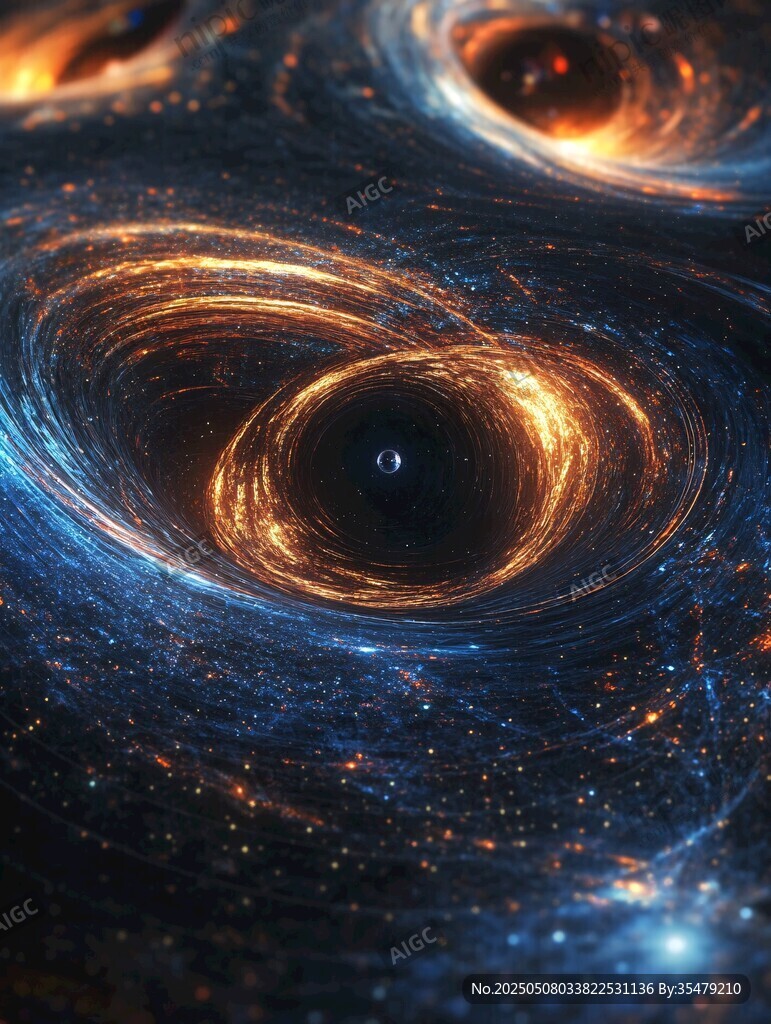 宇宙黑洞漩渦壯麗景象