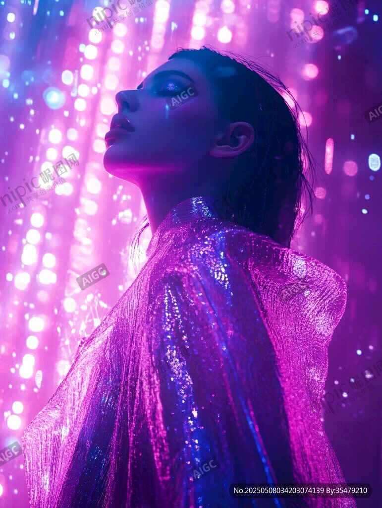 夢幻光影中的閃耀女性
