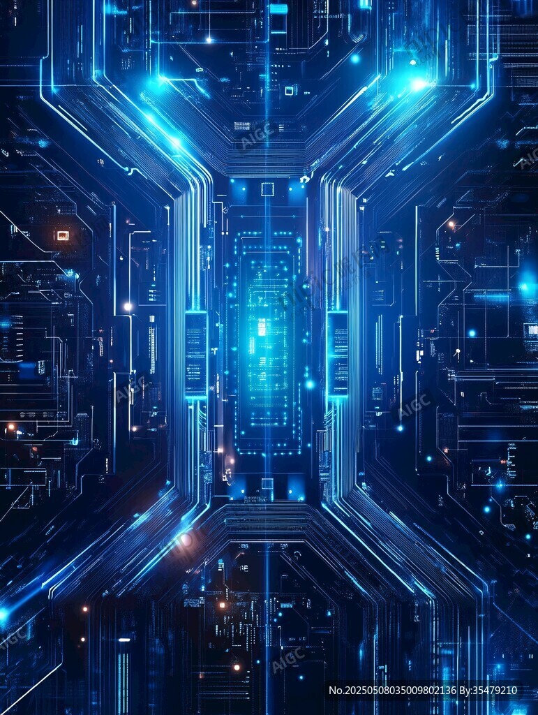 未來科技感的電子電路場(chǎng)景