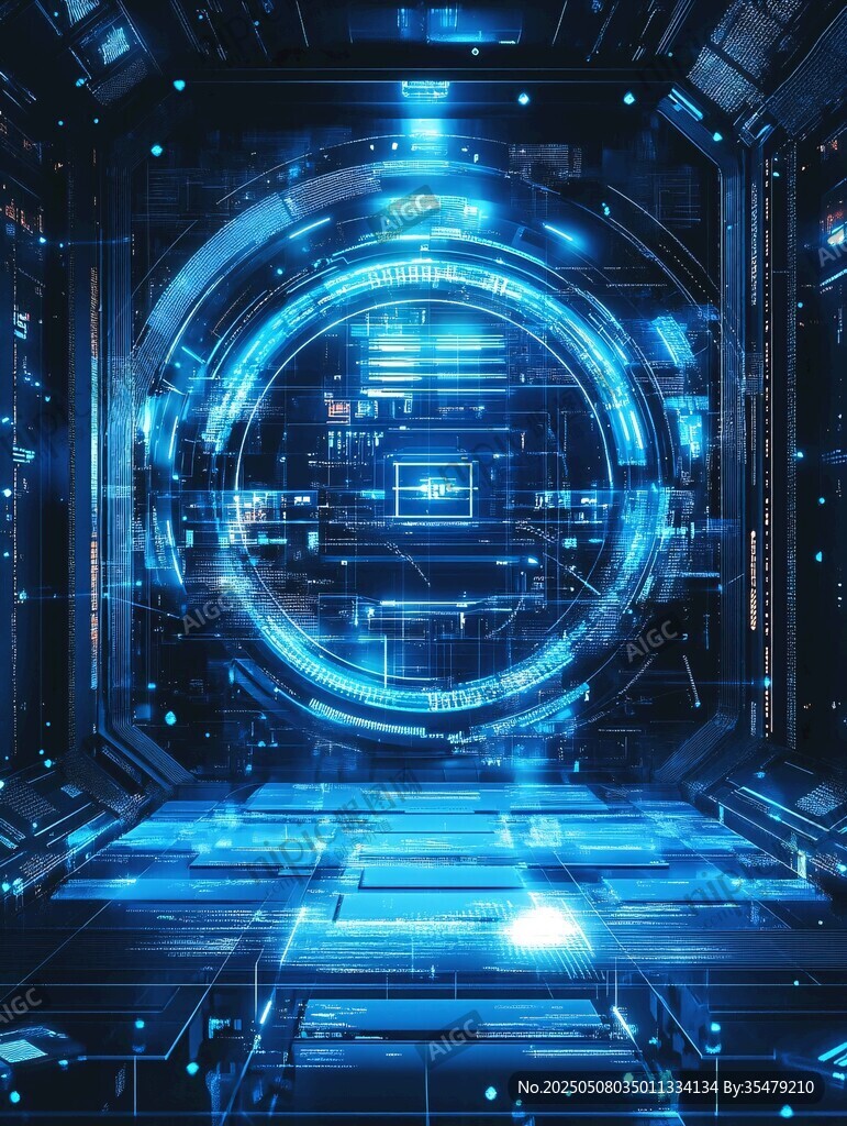 未來(lái)科技感的虛擬數(shù)字空間