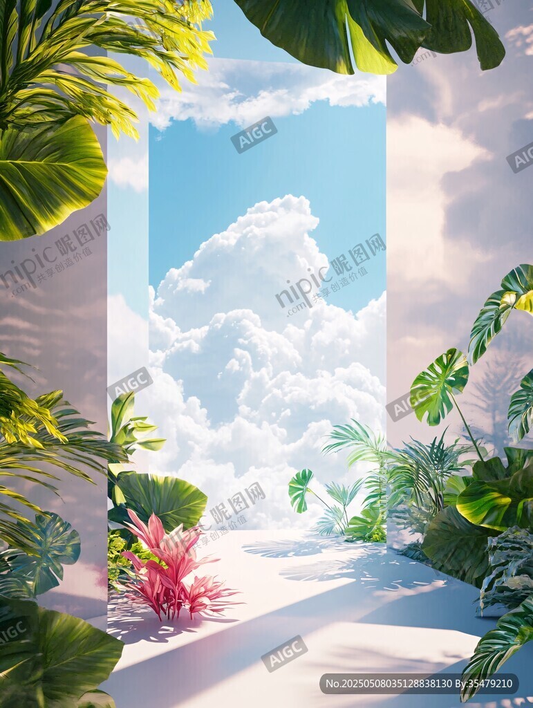 夢(mèng)幻綠植間的云端景致