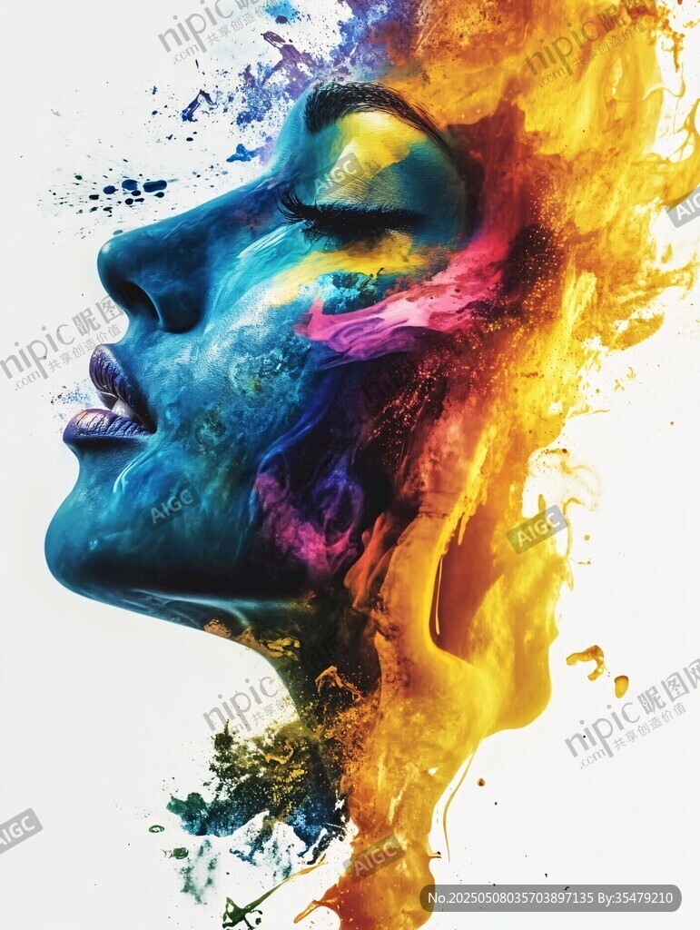 夢幻色彩人像藝術渲染