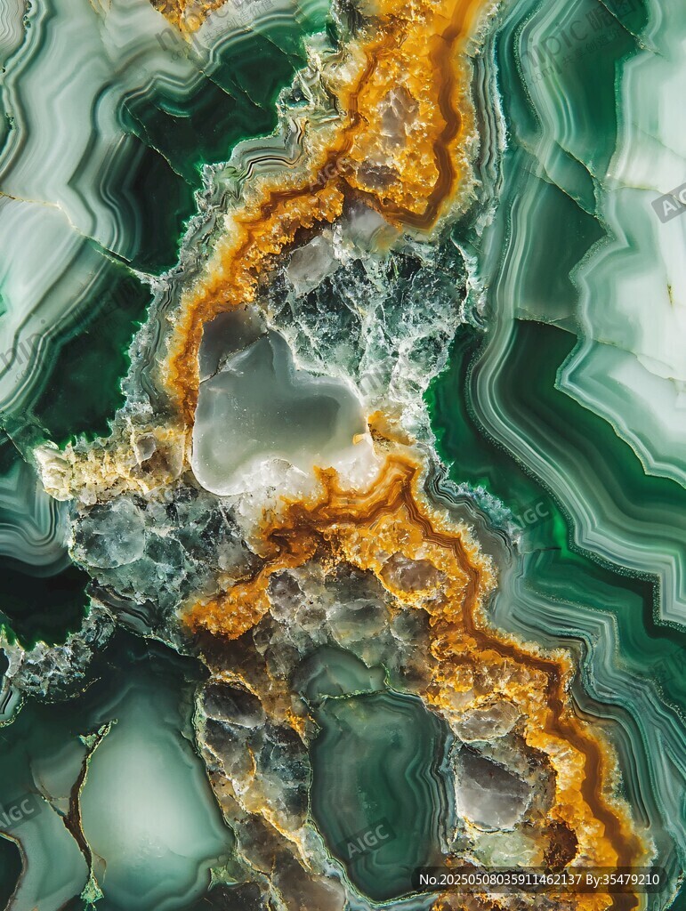 斑斕綠瑪瑙紋理特寫