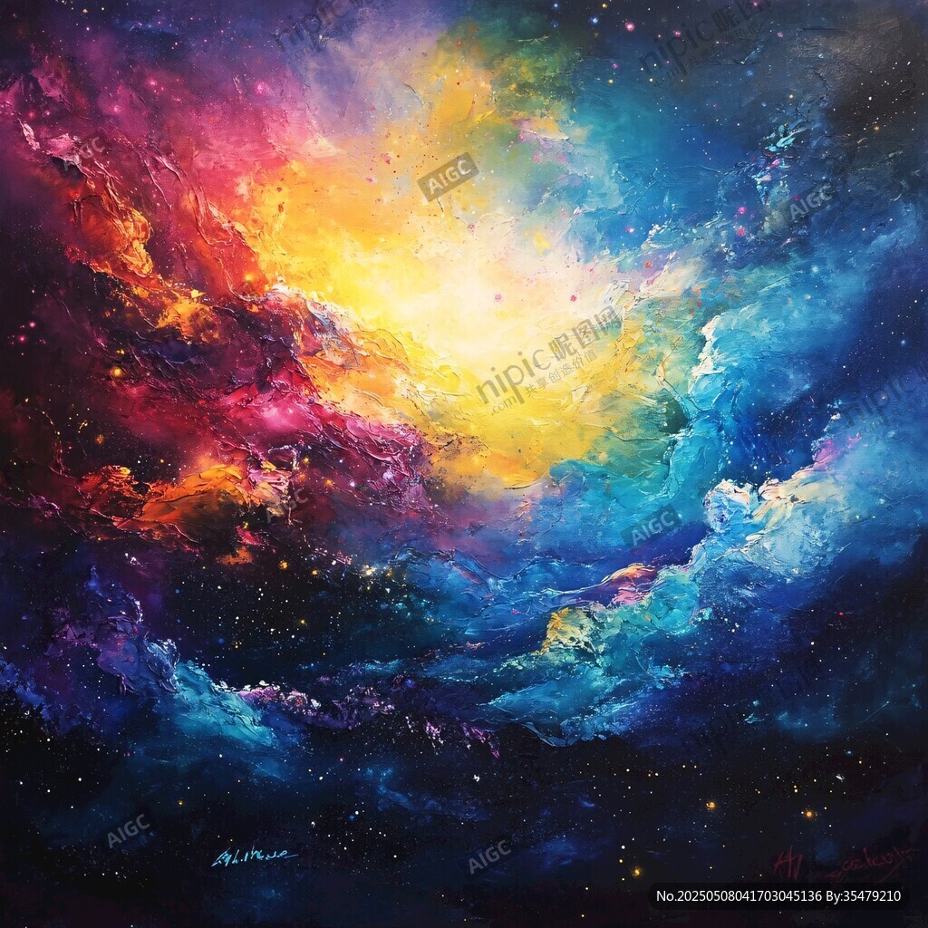 夢(mèng)幻絢爛的宇宙星云圖景