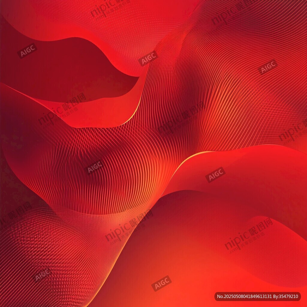 紅色動(dòng)感漸變波紋背景圖