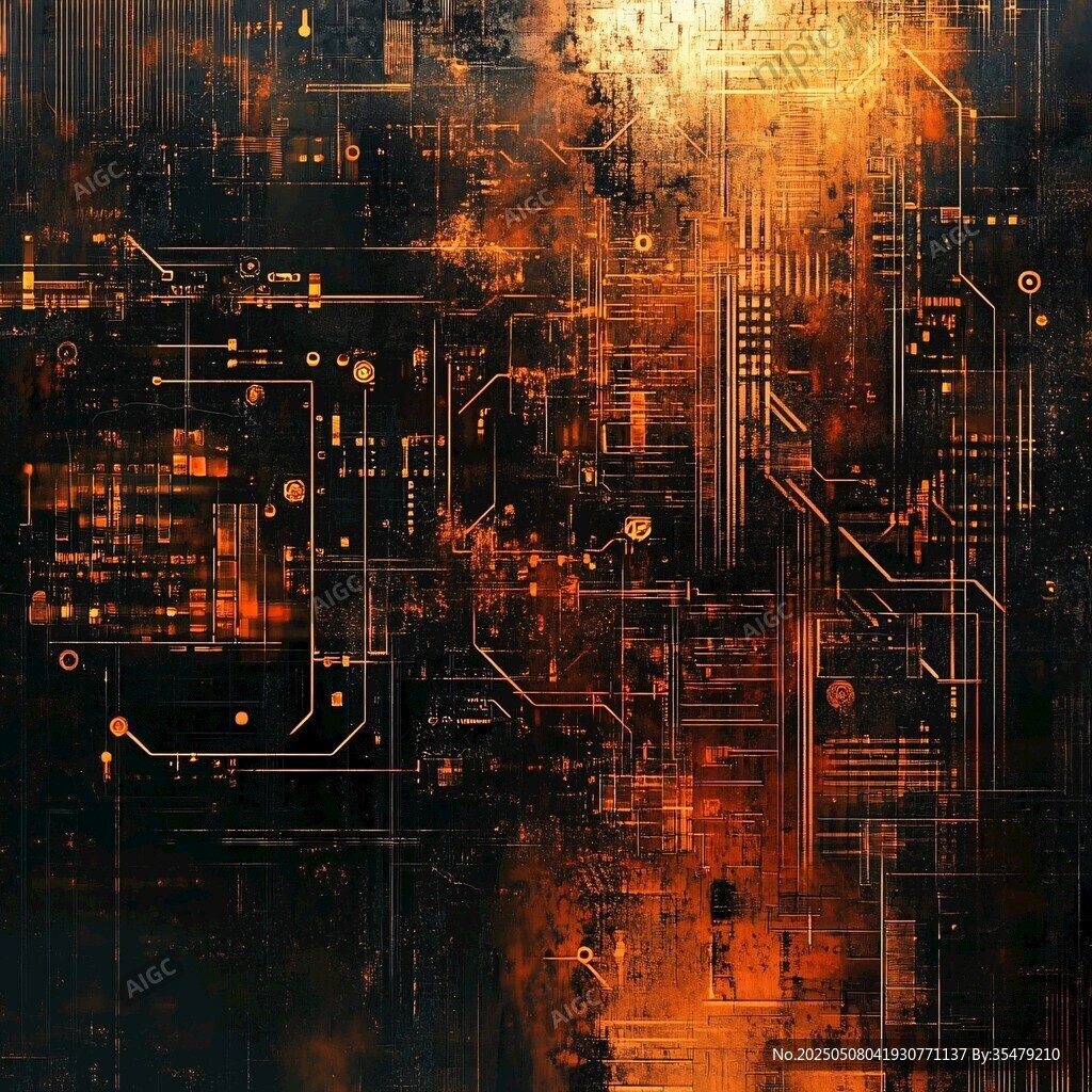 科技感十足的電路抽象背景