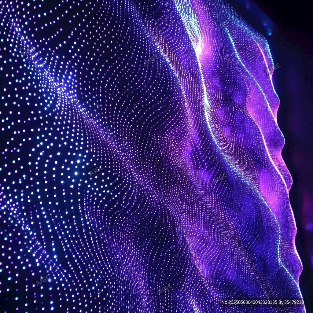 夢幻紫色粒子動態背景圖