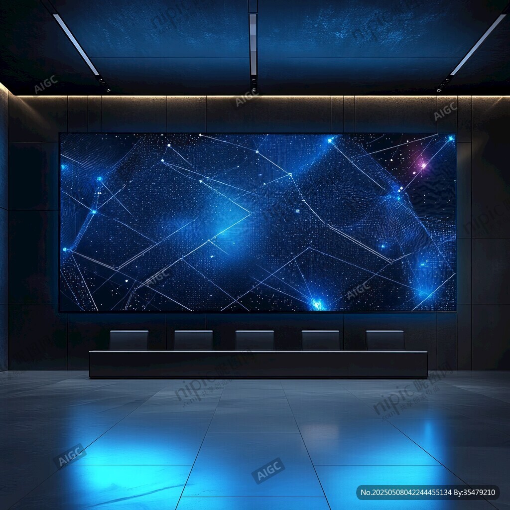 科技感星空大屏室內場景