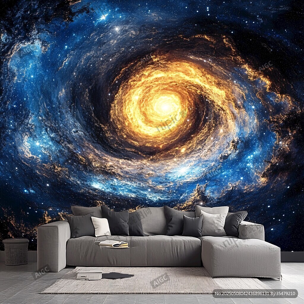 夢(mèng)幻宇宙星空客廳背景墻