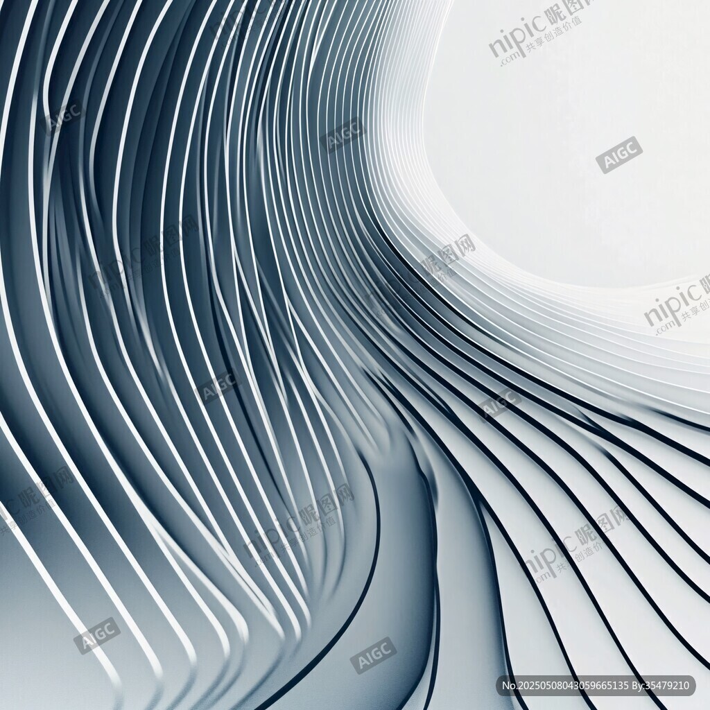 藍(lán)色線條構(gòu)成的流動(dòng)抽象背景