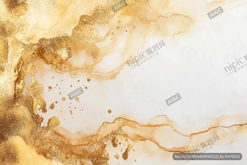 金色水墨紋理藝術(shù)背景圖
