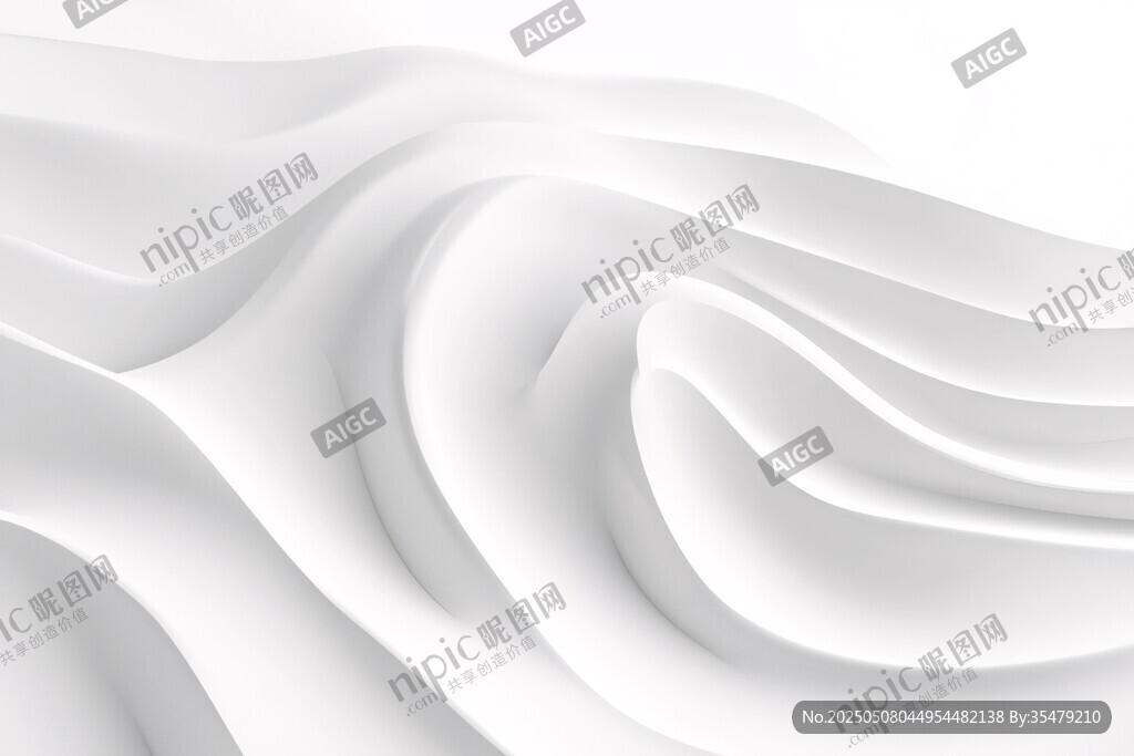 白色波浪形抽象背景紋理