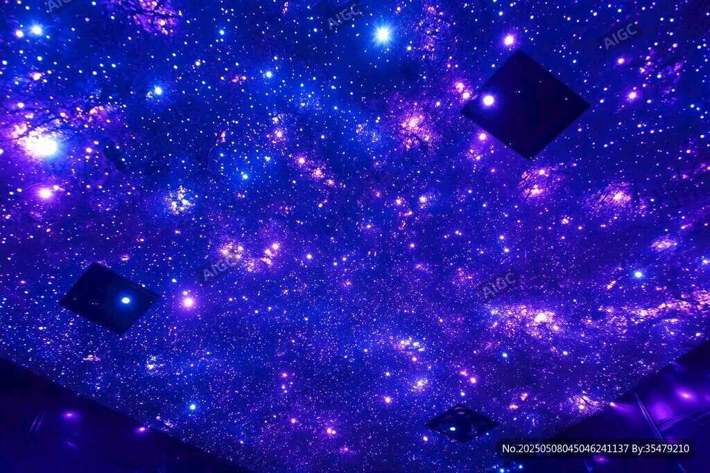 夢幻星空宇宙璀璨背景圖