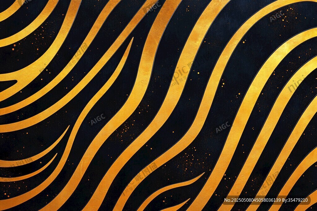 黑金波浪紋理背景圖案