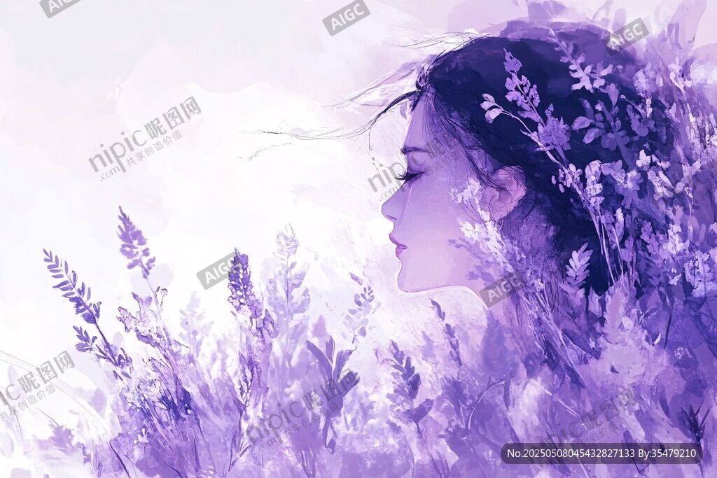紫薰中的夢幻女子