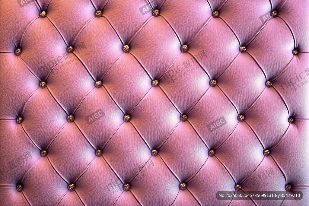 粉色菱格紋皮革軟包紋理